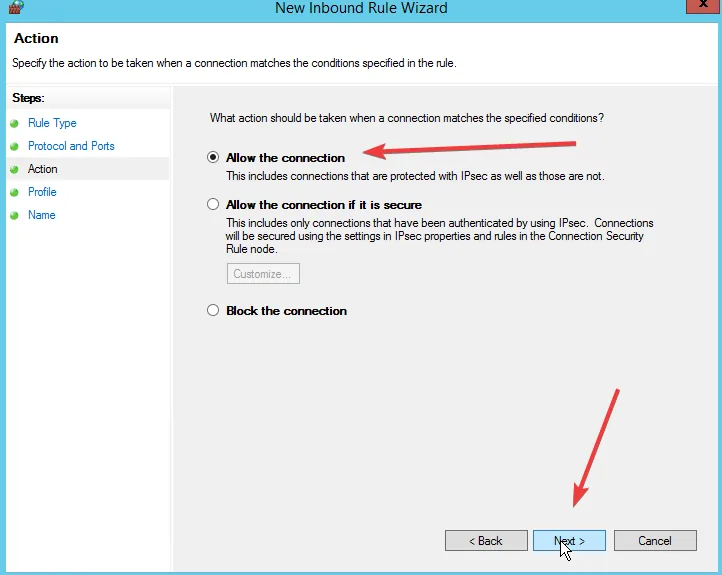 Windows bağlantıya izin verme