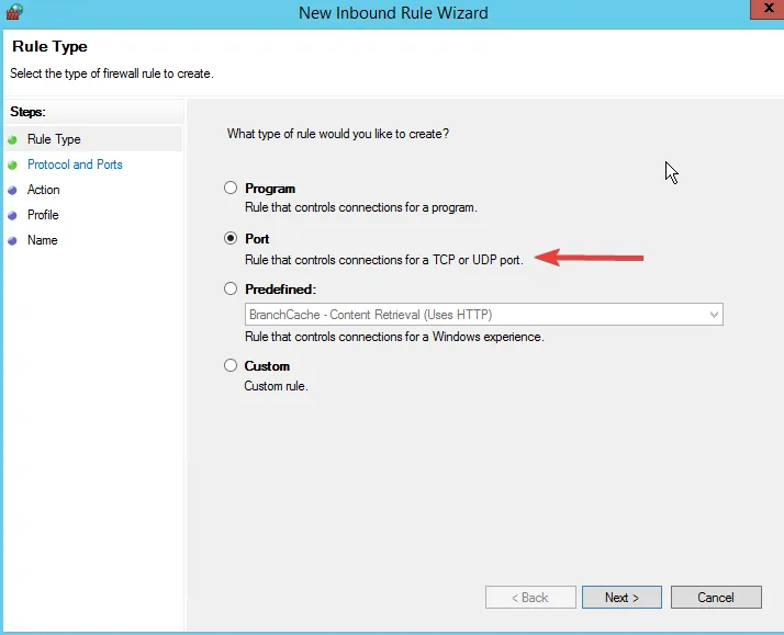 Windows Yeni Kural oluşturma