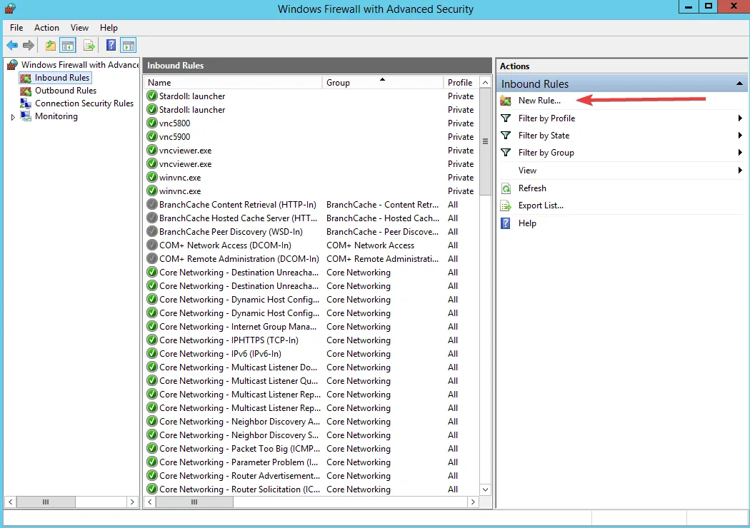 Windows Gelen Kuralları