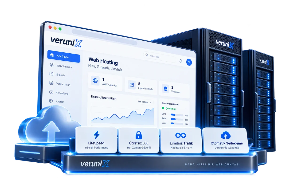 Verunix Web Hosting: LiteSpeed, ücretsiz SSL, limitsiz trafik ve otomatik yedekleme