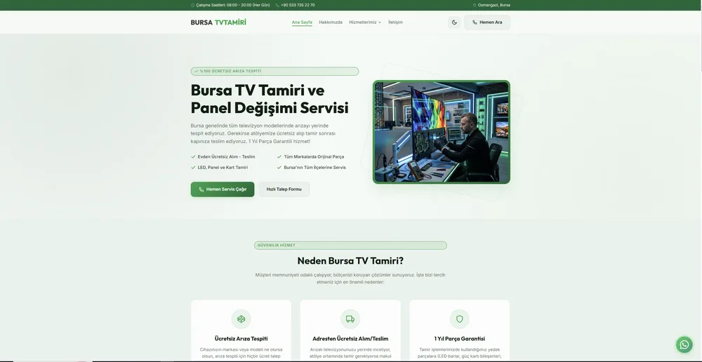 Bursa TV Tamiri Web Sitesi