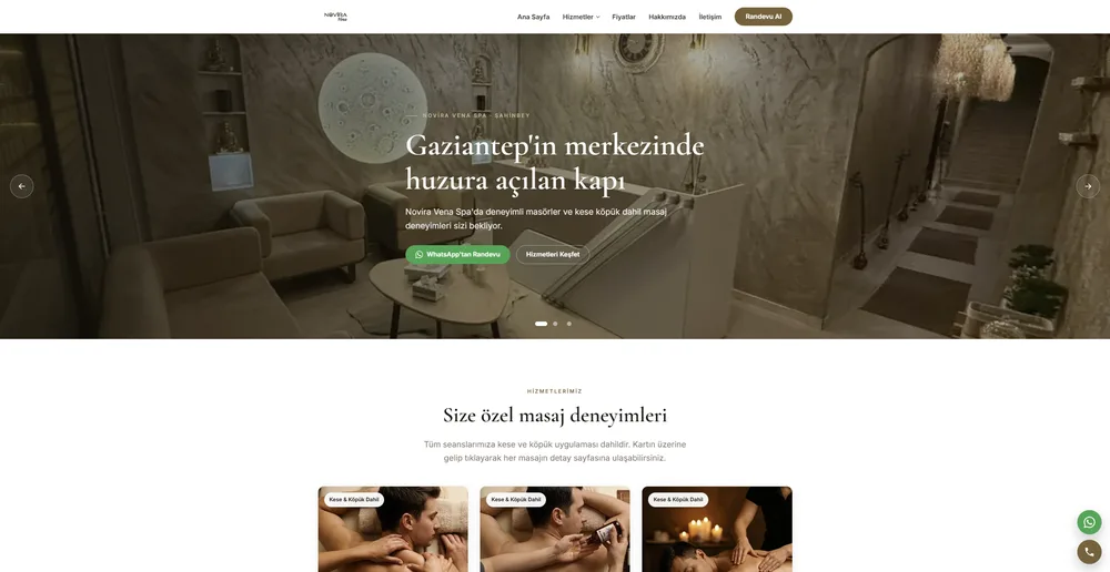 Novira Vena Spa Web Sitesi