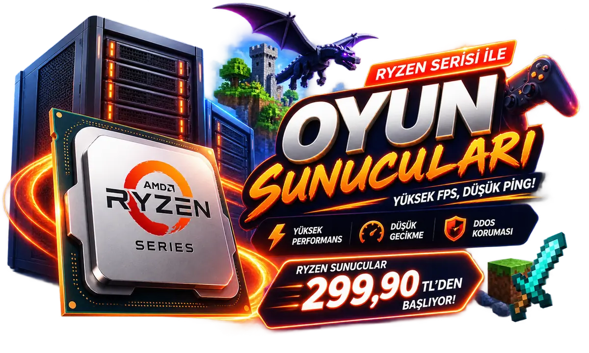Ryzen serisi Oyun Sunucuları — yüksek FPS, düşük ping