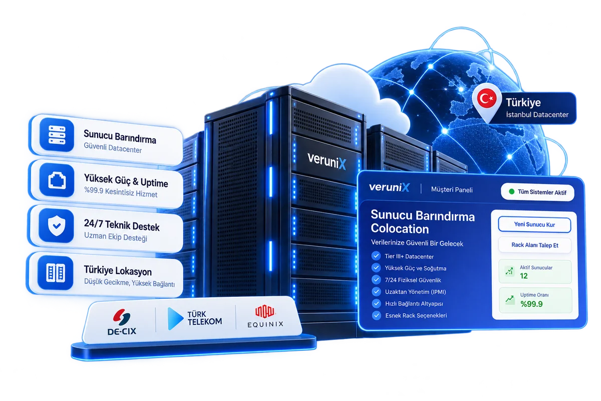 Verunix Sunucu Barındırma: İstanbul veri merkezinde colocation hizmeti