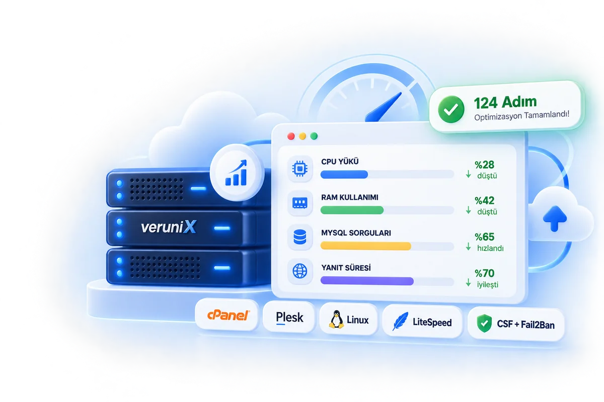 Verunix Server Optimization: performance and security for cPanel, Plesk and Linux servers